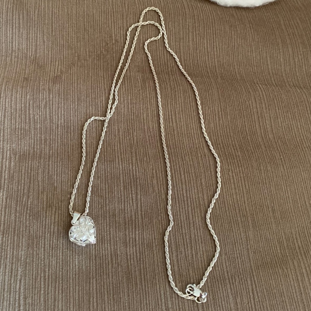 Sterling Silver Heart Locket Necklace